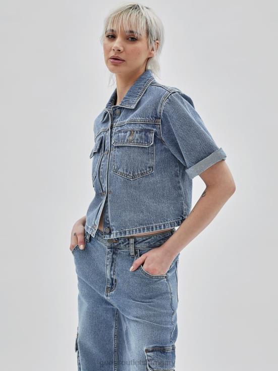 GUESS Go Donna Medium Wash 8ZX4F1371 Originals Denim Workers Shirt