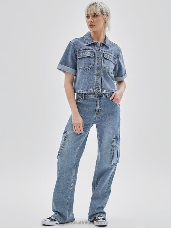 GUESS Go Donna Medium Wash 8ZX4F1371 Originals Denim Workers Shirt