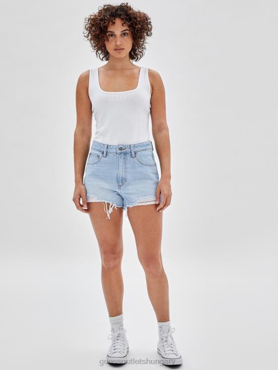 GUESS Go Fez Lt Wash 8ZX4F122 Originals Kit Destroyed Denim Shorts