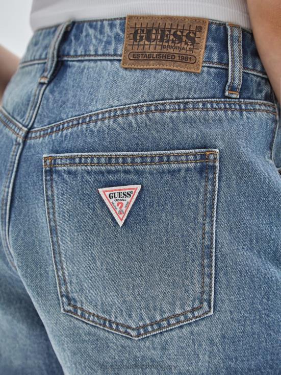 GUESS Go Fez Medium Wash 8ZX4F168 Originals Kit Destroyed Denim Shorts