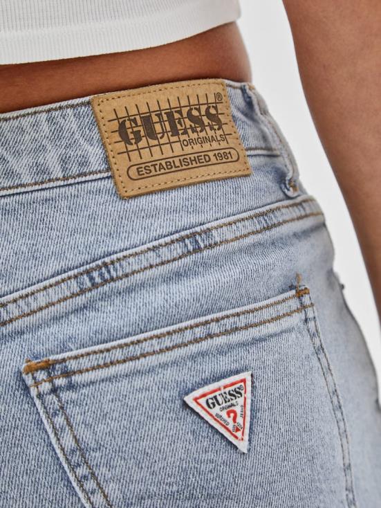 GUESS Go Jackie Acid Wash 8ZX4F176 Originals Kit Denim Bermuda Shorts