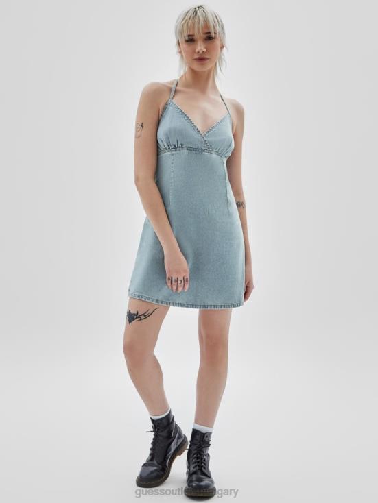 GUESS Go Smoked Lt Wash 8ZX4F308 Originals Vintage Denim Dress