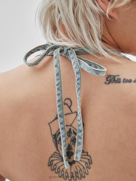 GUESS Go Smoked Lt Wash 8ZX4F308 Originals Vintage Denim Dress