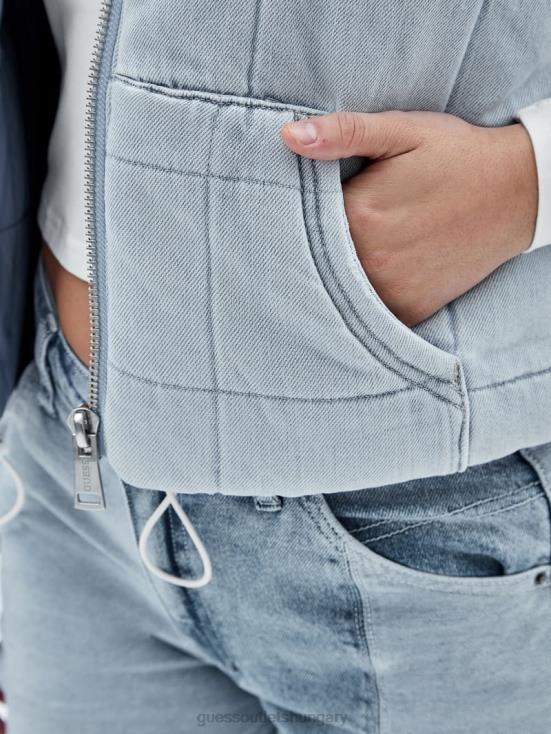 GUESS Go Venice Lt Wash 8ZX4F1276 Originals Denim Puffer Vest