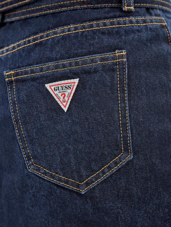 GUESS Go Vintage Dark Wash 8ZX4F136 Originals Belted Denim Skirt