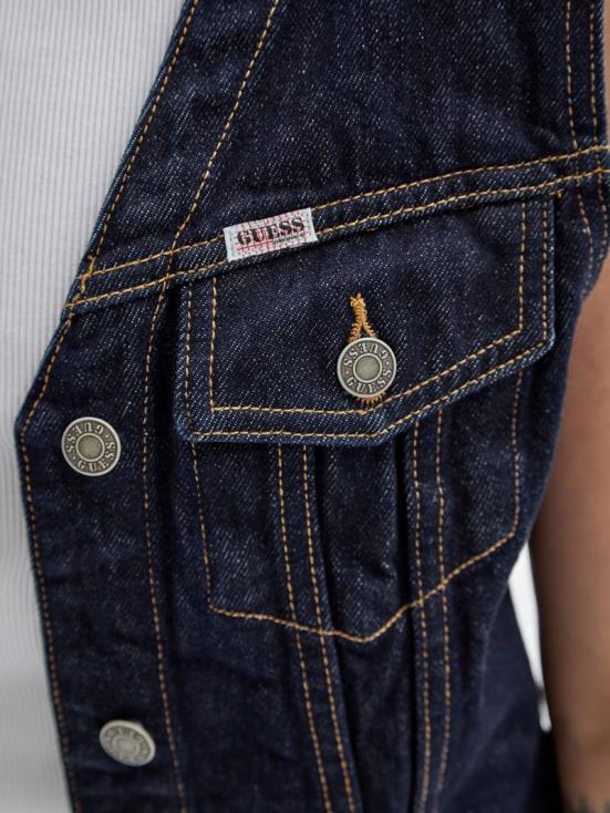 GUESS Go Vintage Dark Wash 8ZX4F1383 Originals Denim Vest