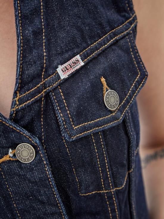 GUESS Go Vintage Dark Wash 8ZX4F1383 Originals Denim Vest