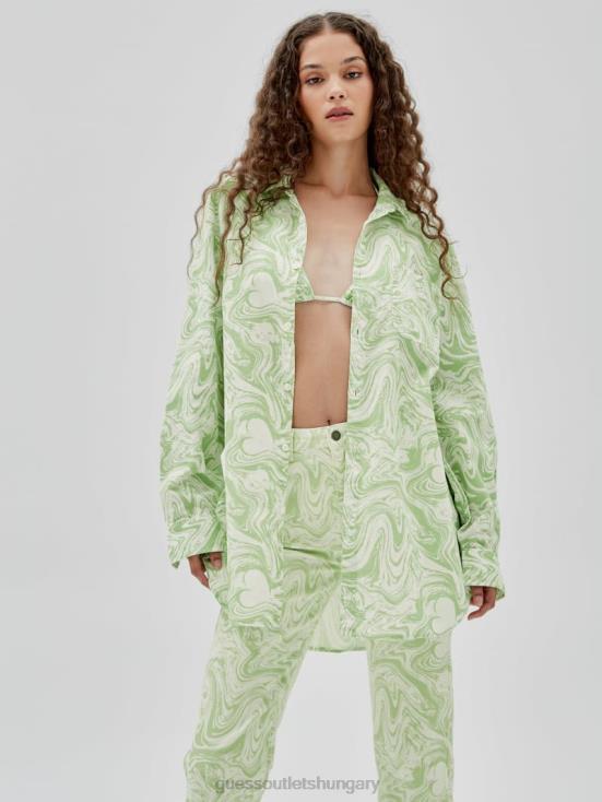 GUESS Green Spring Multi 8ZX4F1350 Originals x J Balvin AOP Shirt