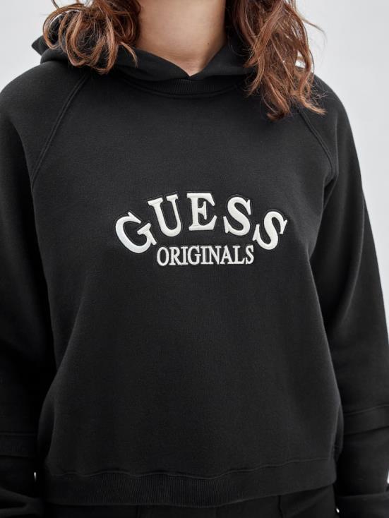GUESS Jet Black Multi 8ZX4F1271 Originals Vintage Logo Hoodie