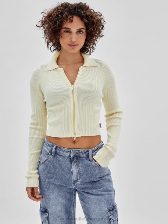 GUESS Lemon Frost 8ZX4F1287 Originals Eco Dual-Zip Sweater