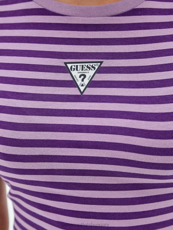 GUESS Light Iris Multi 8ZX4F1243 Originals Eco Striped Baby Tee