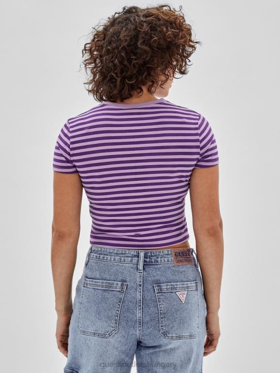 GUESS Light Iris Multi 8ZX4F1243 Originals Eco Striped Baby Tee