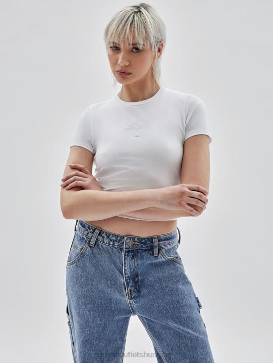 GUESS Pure White 8ZX4F1291 Originals Logo Baby Tee