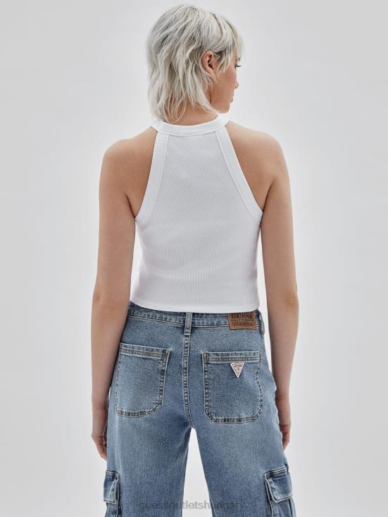 GUESS Pure White 8ZX4F1337 Originals x Hot Wheels Logo Tank