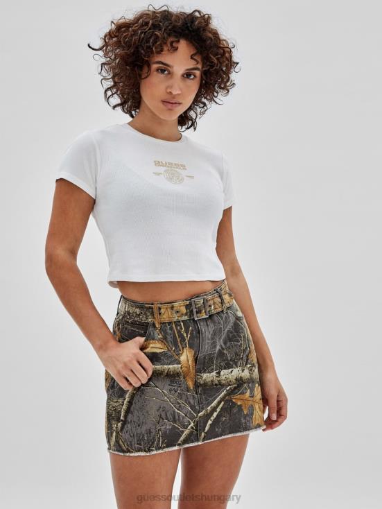 GUESS Pure White 8ZX4F1376 Originals Logo Tee