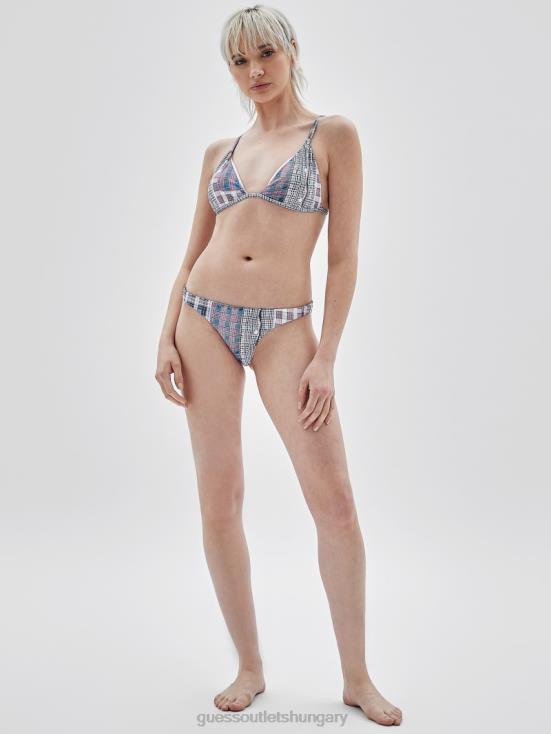GUESS Sandy Shore Multi 8ZX4F2585 Originals Plaid Bikini Top