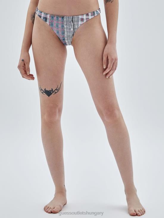 GUESS Sandy Shore Multi 8ZX4F2586 Originals Plaid Bikini Bottoms