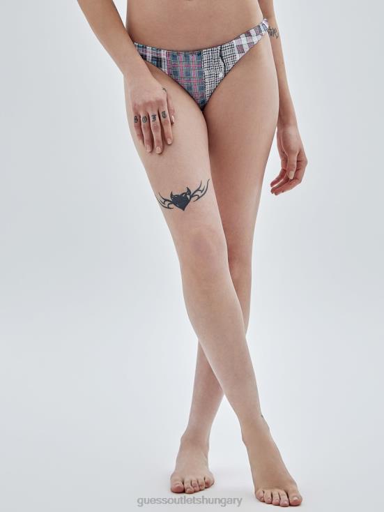 GUESS Sandy Shore Multi 8ZX4F2586 Originals Plaid Bikini Bottoms