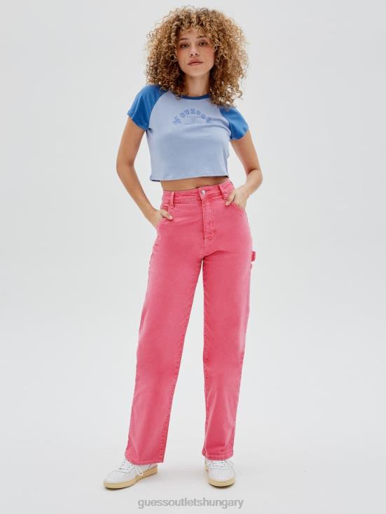 GUESS Water Park Blue Multi 8ZX4F1369 Originals Raglan Baby Tee