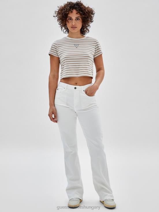 GUESS White Peaks Multi 8ZX4F1321 Originals Eco Striped Baby Tee