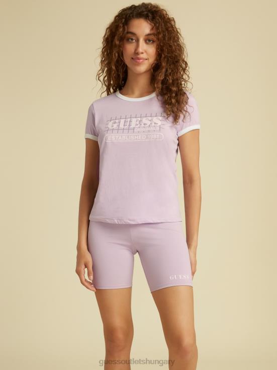 GUESS Wisteria Petal Multi 8ZX4F1379 Originals Ringer Tee