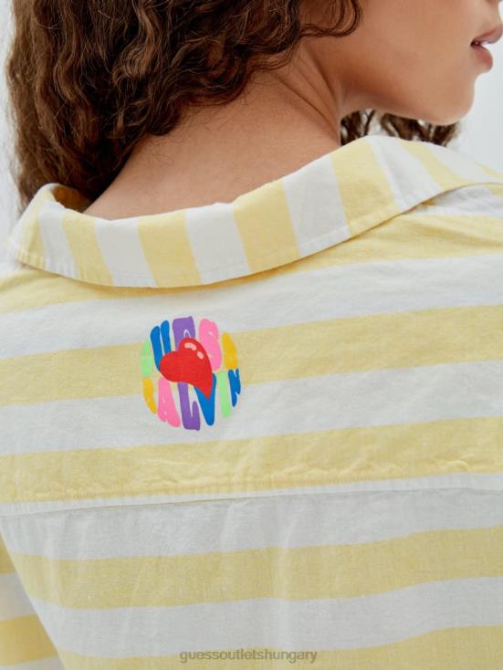 GUESS Yellow Sunspots Multi 8ZX4F1349 Originals x J Balvin Striped Top