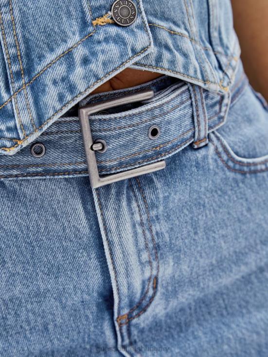 GUESS Go Kitty Medium Wash 8ZX4F131 Originals Belted Denim Skirt