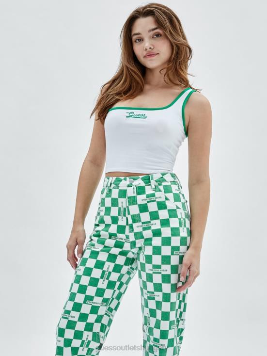 GUESS Pure White 8ZX4F1163 Originals One-Shoulder Tank