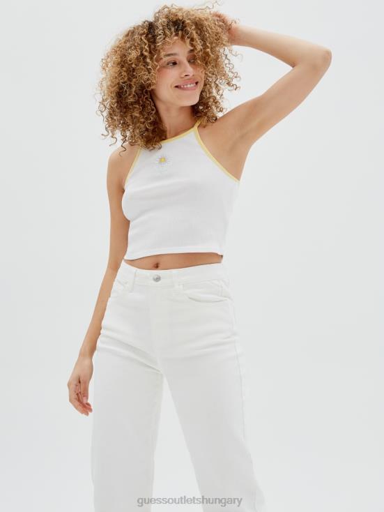 GUESS Pure White 8ZX4F1493 Originals Ringer Tank