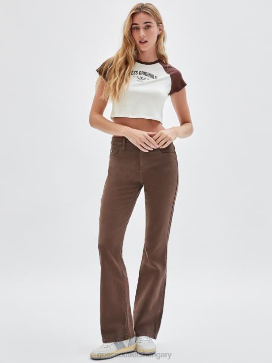 GUESS Sandy Shore Multi 8ZX4F1324 Originals Raglan Crop Baby Tee